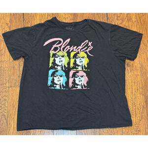 Blondie Short Sleeve Cotton T-Shirt Black - 2X